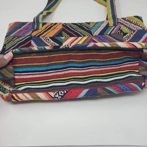 Unbranded | Multicolored Mixed Print Two Handle Fabric Tote Bag (One Size) - Picture 10 of 11